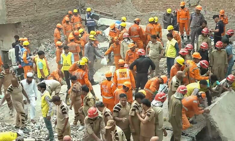 4 dead, several feared trapped after building collapses in Delhi's Mustafabad