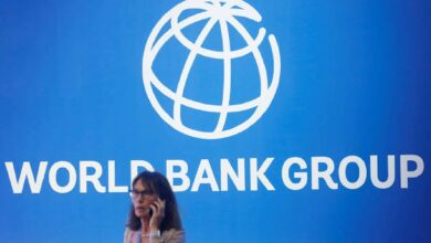 Logo of the World Bank Group in azure and electric blue.