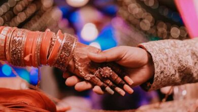 Representational photo of a couple getting married.