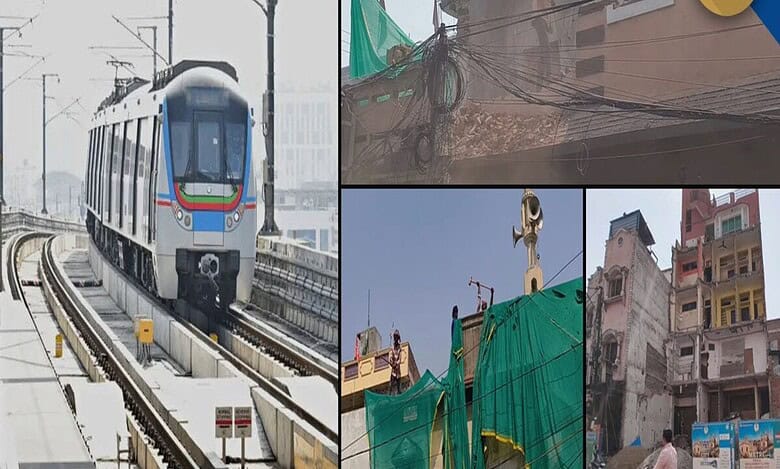 Demolitions of properties for metro rail in Old City of Hyderabad.