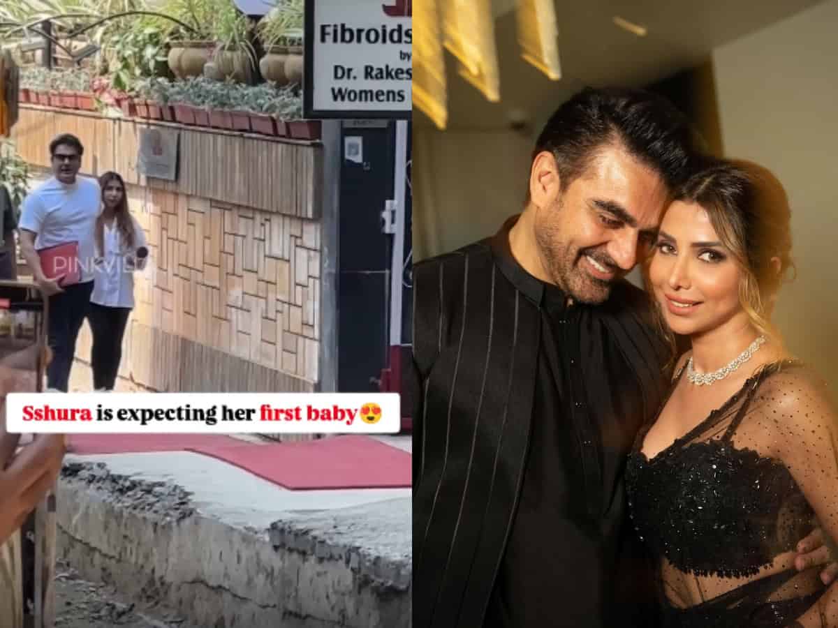 Arbaaz Khan and Sshura Khan spotted at clinic