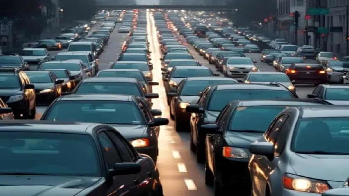 A representational image depicting traffic