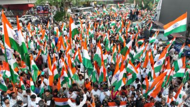 A massive Tiranga rally was organised at Tank Bund in Hyderabad on May 17, to highlight the success of ‘Operation Sindoor’.