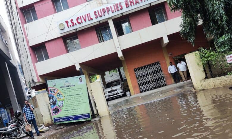 AP government agrees to transfer the ownership of Civil Supplies Bhavan at Irrum Manzil to Telangana.