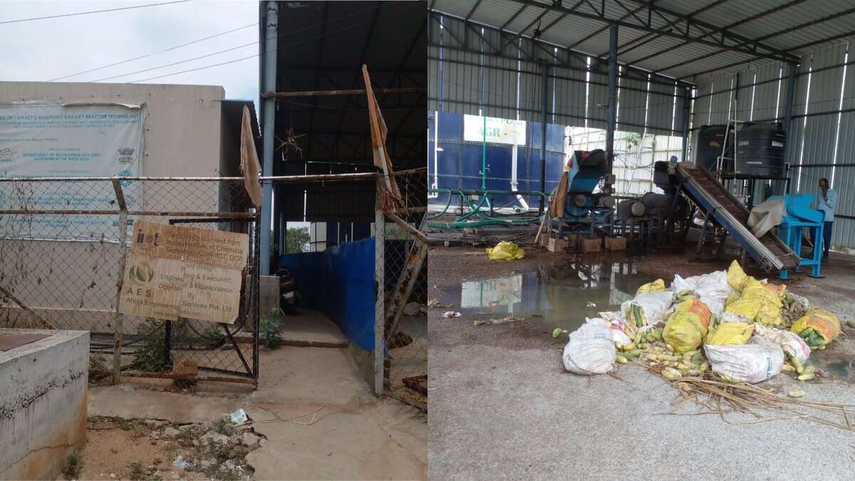 Operations at the Bowenpally vegetable market yard's biogas plant takes a hit due to shortage of staff, end of agency's contract.