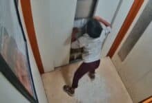 Boy seen attempting to forcefully open lift doors in Ghaziabad