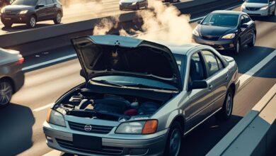 Canva generated AI representational image of car broken down at flyover in Hyderabad