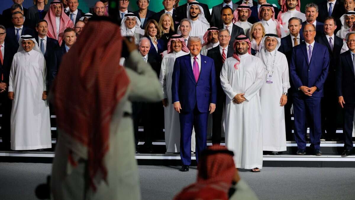 Donald Trump with Saudi Arabia counterparts