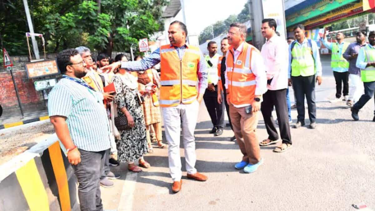 GHMC commissioner along with other officals inspected development projects in Secunderabad on May 12