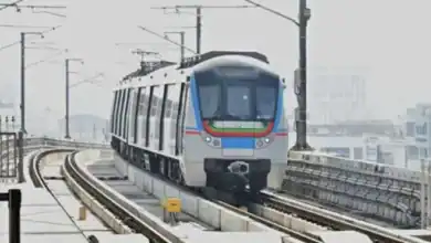 An image of Hyderabad Metro train