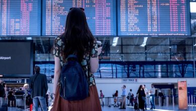 Representational photo of passenger checking cancellation of flights at Hyderabad airport.  