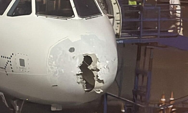IndiGo flight to Srinagar hits sudden hailstorm, nose damaged but lands safely