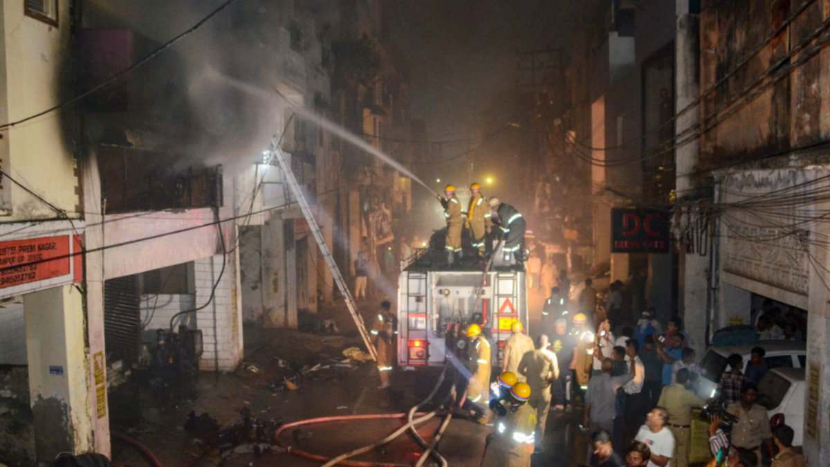 Kanpur, UP Fire-fighting operations continue