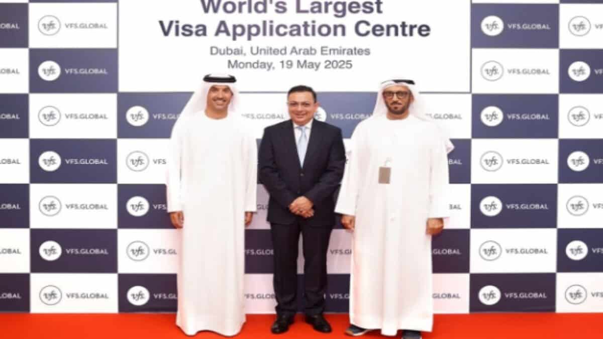 Representatives of VFS Global at the new Visa application centre