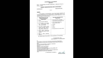 Telangana Government Order 107 explaining the spliting of Municipal Administration and Urban Development (MAUD)
