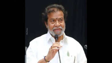 Image: Telangana Health Minister C Damodar Raja Narasimha addresses a gathering