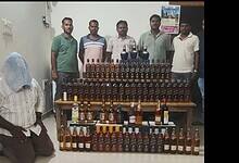 Image of seven persons arrested from Moinabad