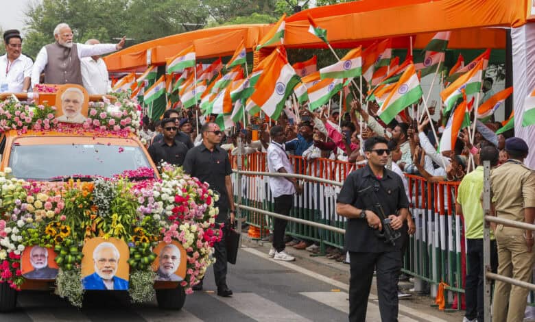 PM Modi in Gandhinagar