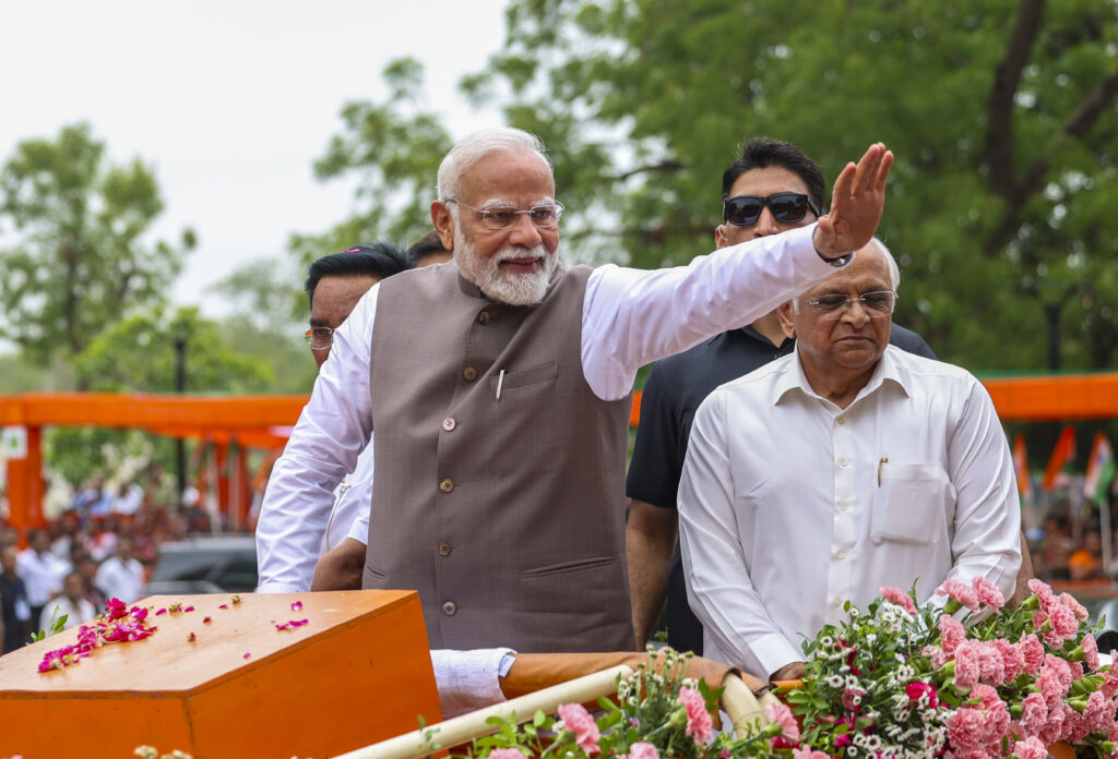 PM Modi in Gandhinagar