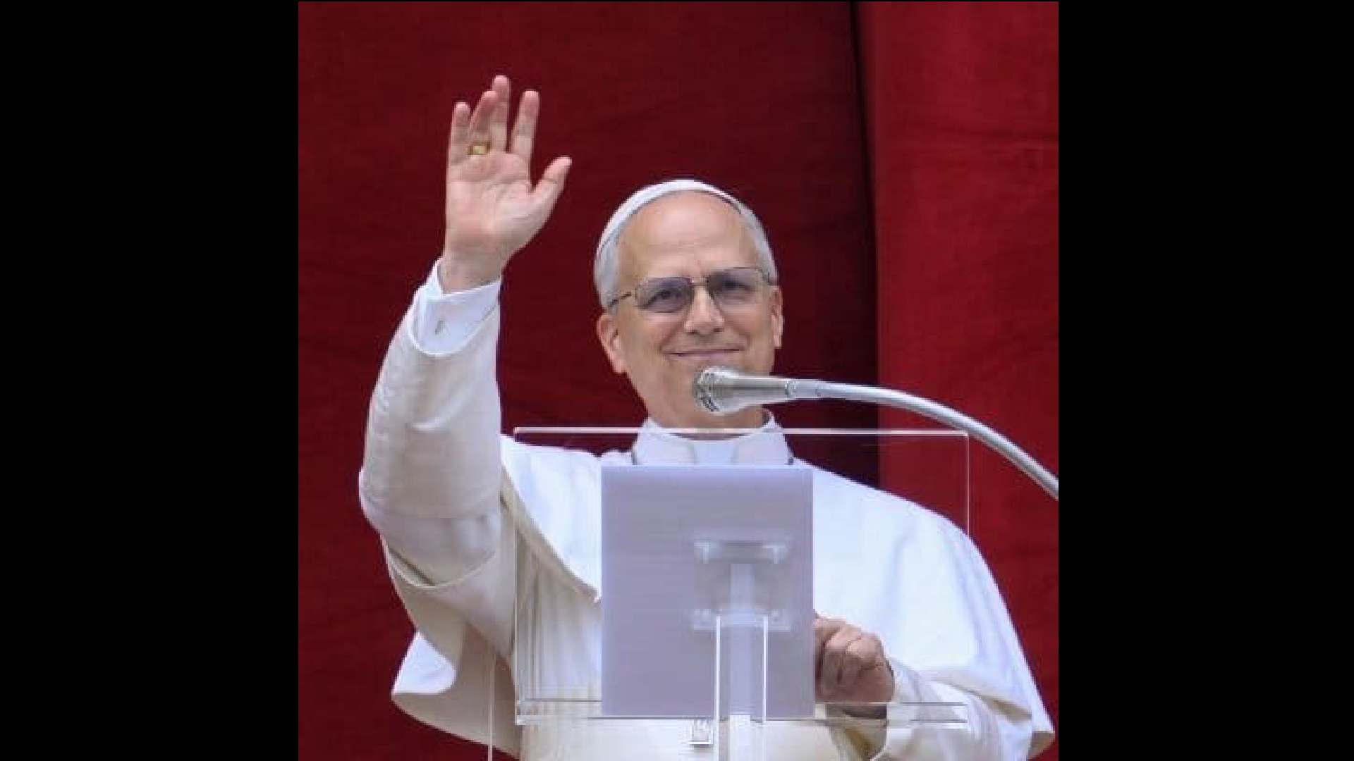 Pope Leo XIV addresses the audience in the vatican