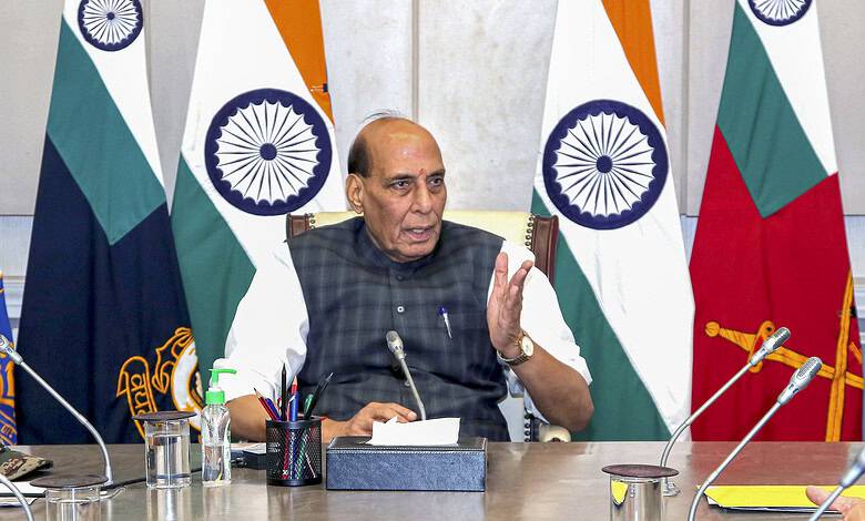 Rajnath Singh meets CDS and three service chiefs