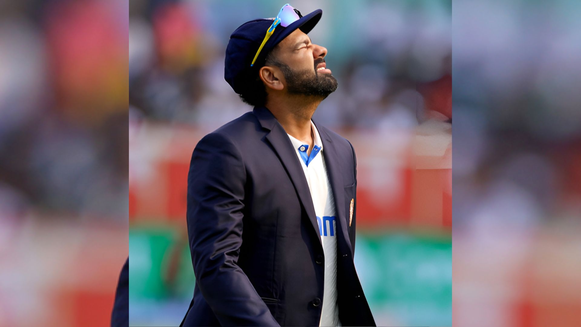 Rohit Sharma in test cricket jersey