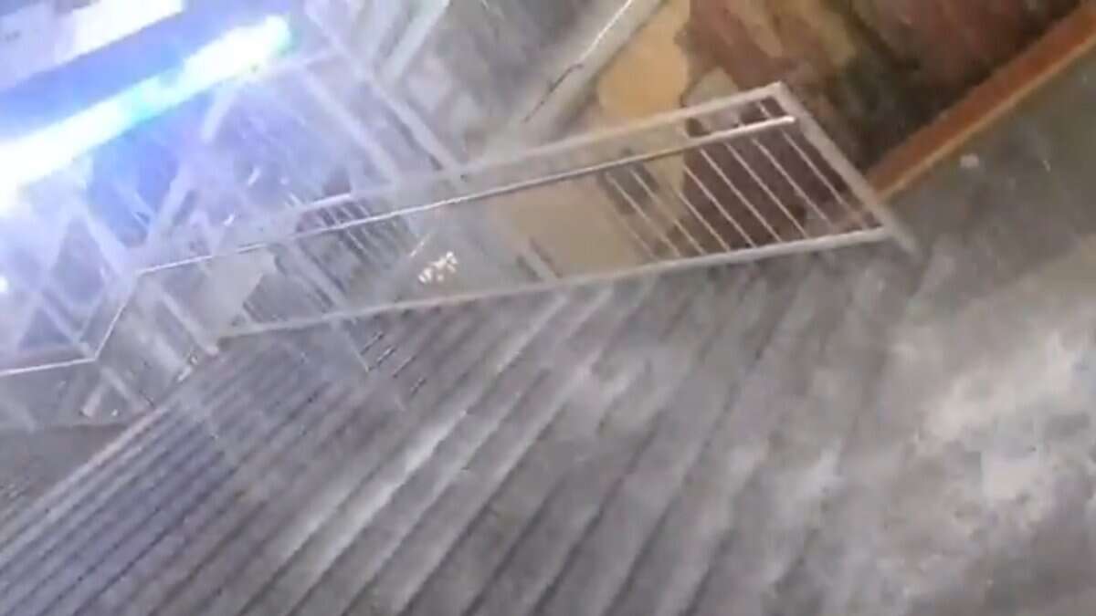 Rai water enters Chirlapalli Railway Station in Hyderabad
