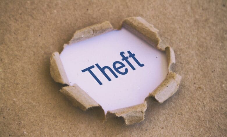 Theft in text for a story in Hyderabad.