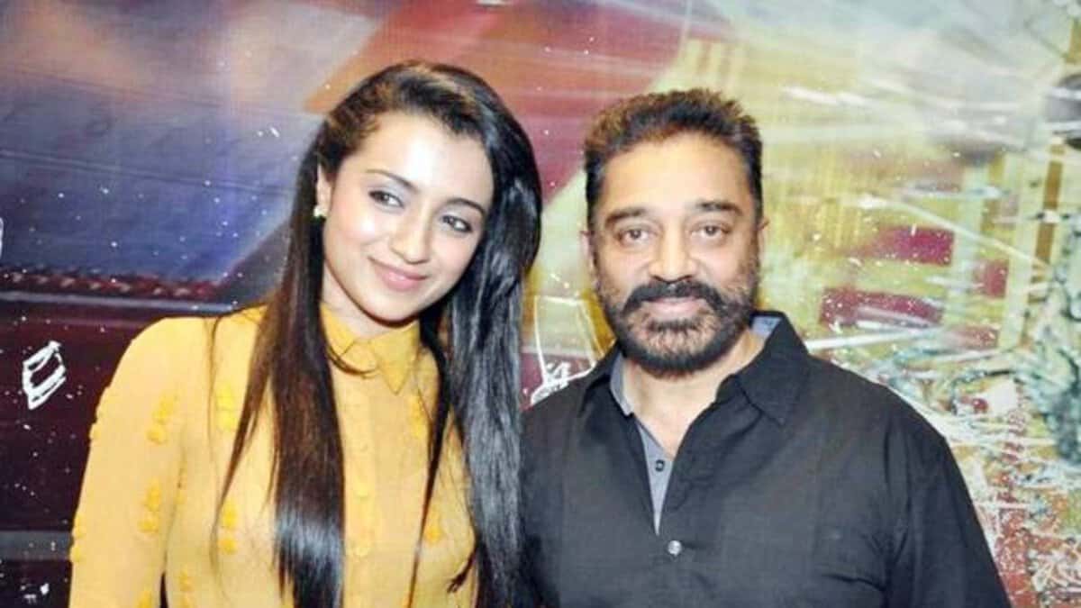 Actors Trisha and Kamal Haasan
