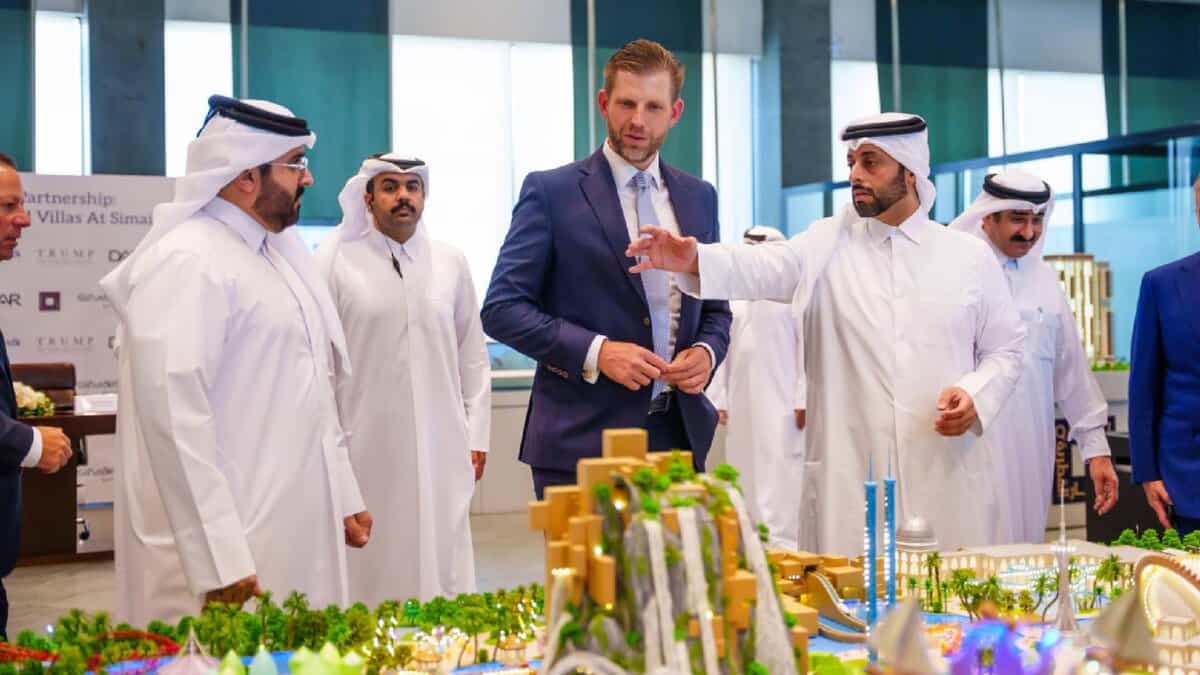 3D model of Trump International Golf Club and villas project launched between Qatar Diar and DarGlobal in Doha, Qatar,.