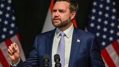 File Photo: US Vice President JD Vance adressing the media