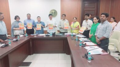 Telangana Revenue minister Ponguleti Srinivas Reddy releases the heatwave action plan at the Secretariat on Friday, May 2