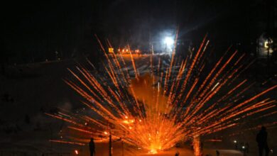 An image of fire crackers being burst