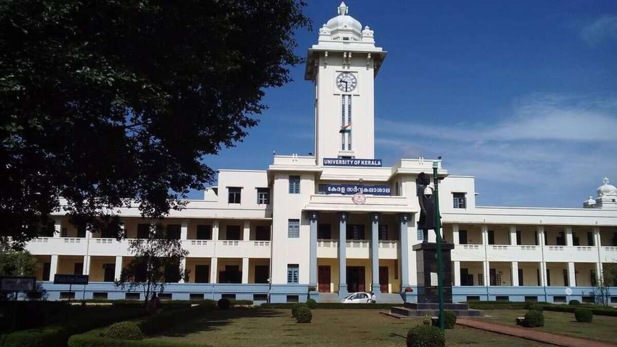 The image displays a picture of Kerala University
