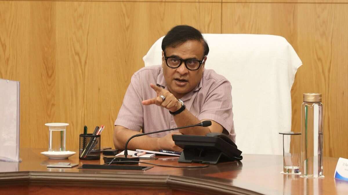 The image displays a picture of Assam CM Himanta Biswa