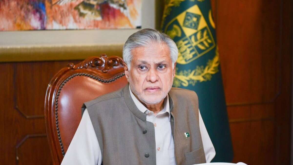 Pakistan Foreign Minister Ishaq Dar holds a review meeting