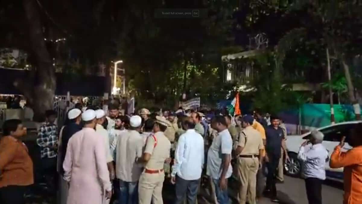 Image: Purported video shows clashes between two communities during Tiranga Rally in Khammam