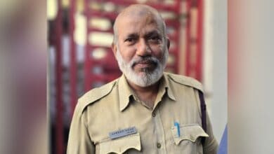 The image displays a picture of home guard Jaweed Khan