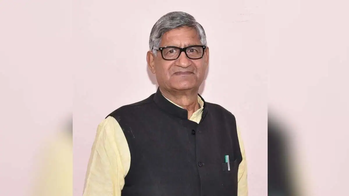 The image displays a picture of Haryana BJP Rajya Sabha MP Ramchandra Jangra