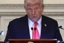 Donald Trump Addresses a meeting