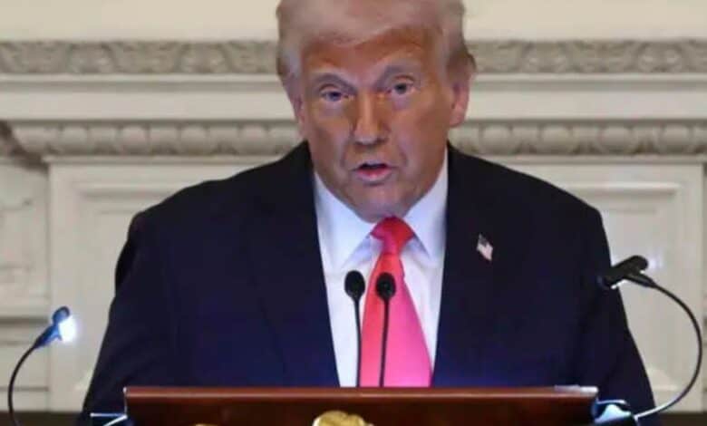 Donald Trump Addresses a meeting