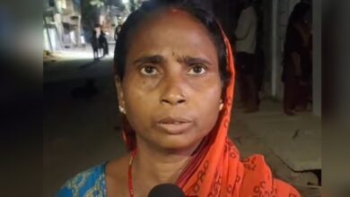 The image displays a picture of a Dalit woman
