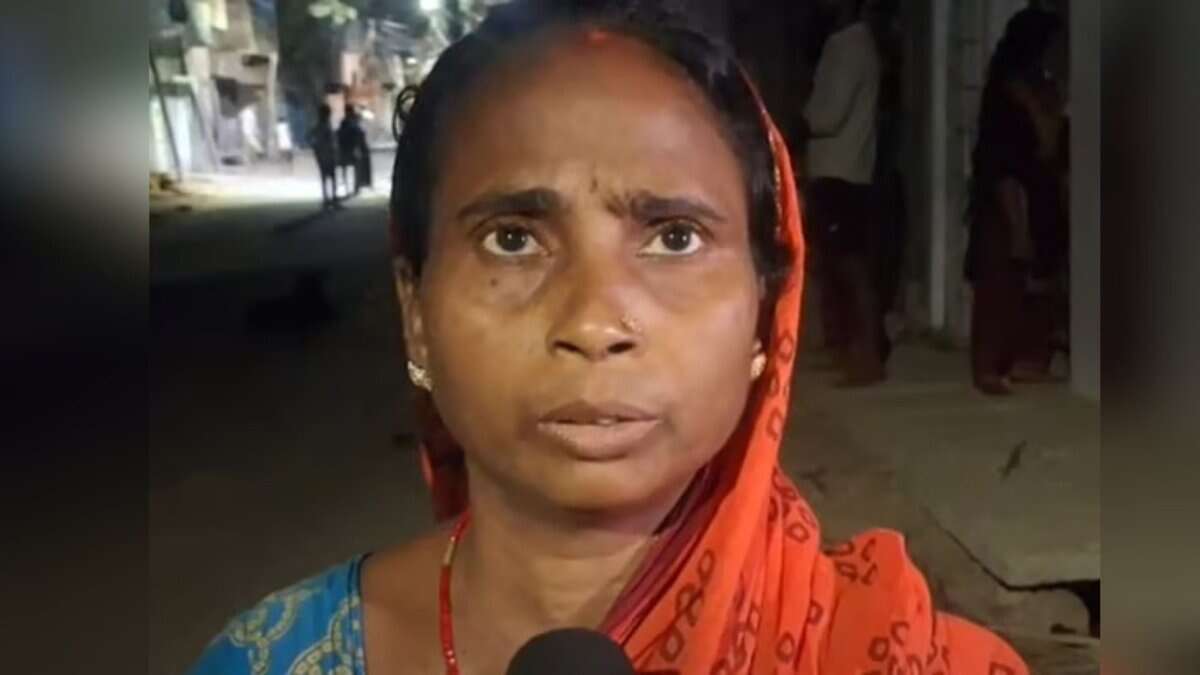 The image displays a picture of a Dalit woman