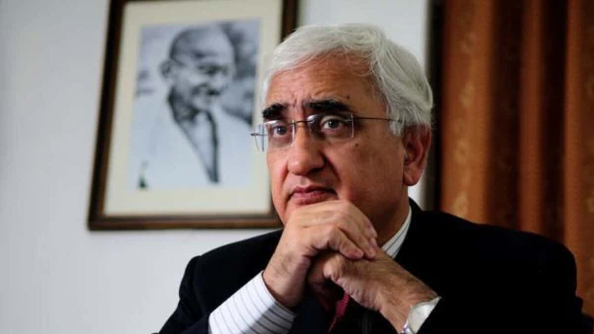 The image displays a picture of senior Congress leader Salman Khurshid