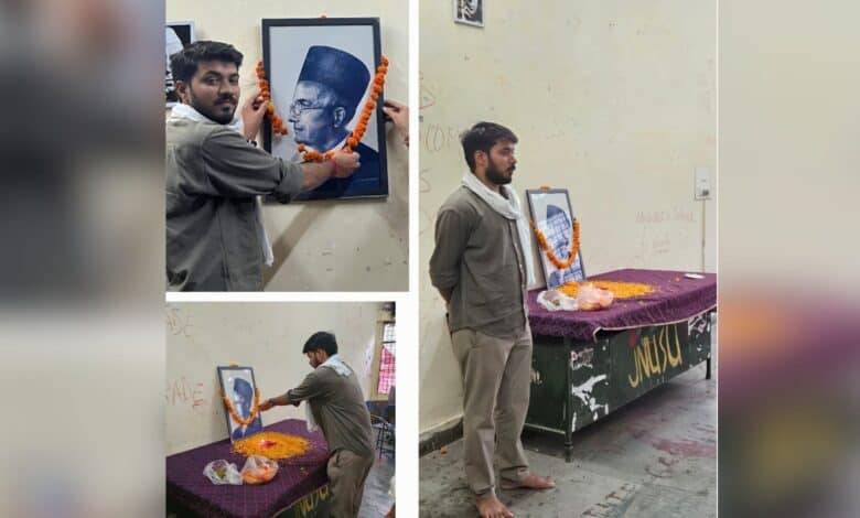 Savarkar portrait at JNU