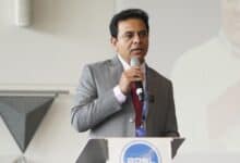 The image displays a picture of BRS working president KTR