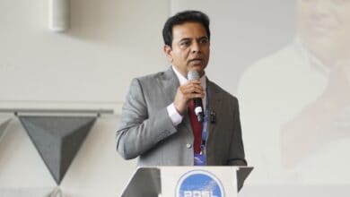 The image displays a picture of BRS working president KTR