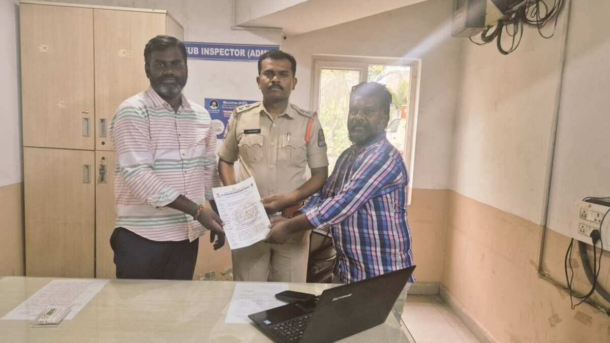 Veer Raghava Reddy who attacked chilkur Balaji priest files police complaint in Moinabad over alleged assault.