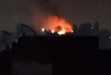 Screengrab from purported video of India's attack on attack on Pakistani airbase.