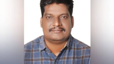 Portrait of Ankam Sudheer Kumar, a man from Nirmal district in Telangana, who is currently stranded in Saudi Arabia due to work and visa issues.